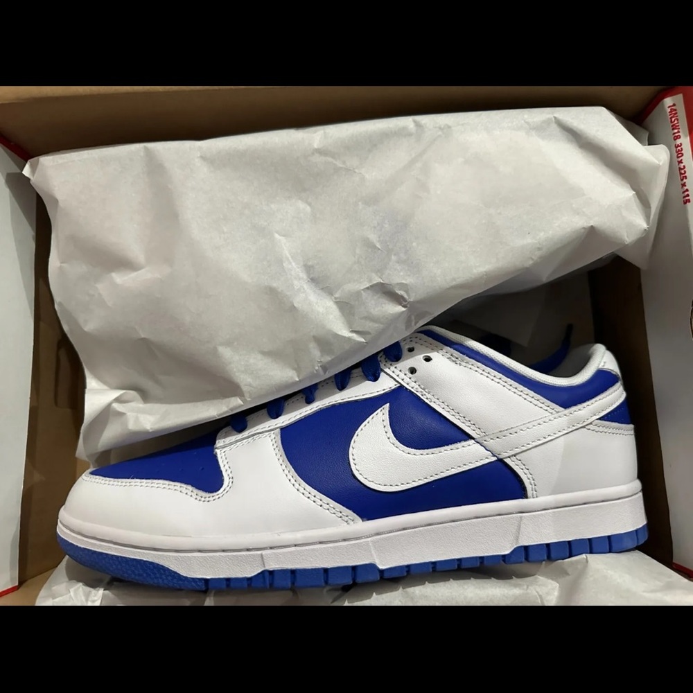 NEW Size 10.5 Men's Sneaker Nike Dunk Low “Racer Blue” DD1391-401 FAST SHIPPING - Picture 3 of 4